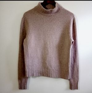 POINT SUR J.CREW Alpaca Merino Wool Light Chocolate Brown Sweater Size M.